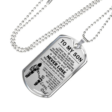 Dog Tag To My Son - Father and Son, Vegeta and Trunks Dragon ball Inspirational